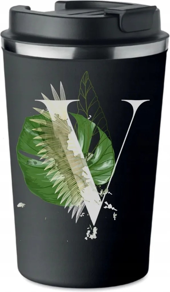 Prémium termo bögre fekete V betűvel Vanessa Viola KT_207_cz