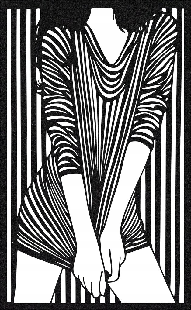 Áttört Kép Fali Dekoráció Nő Velúr