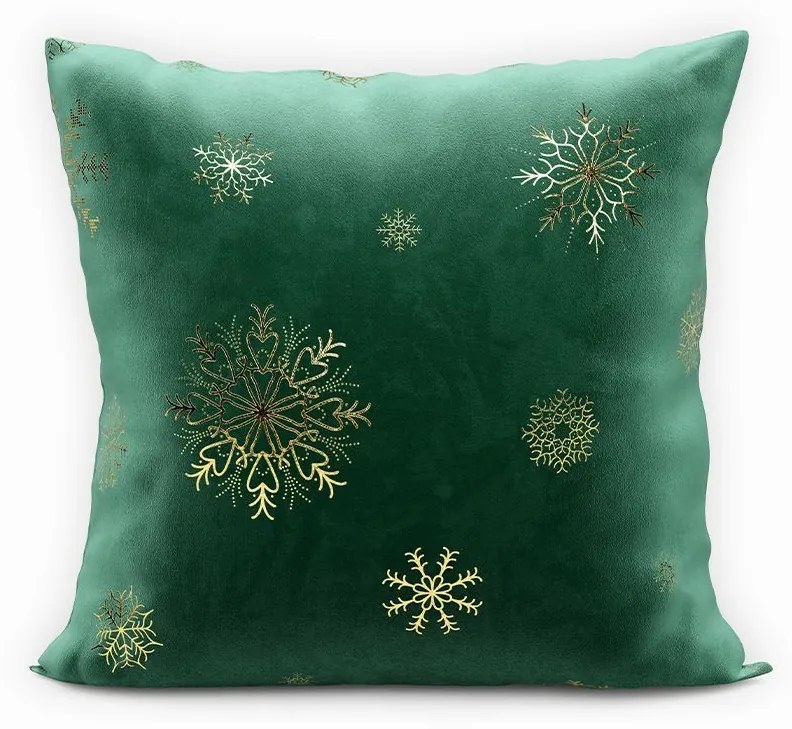 Díszpárnahuzat 45x45 karácsonyi mintás, bársony