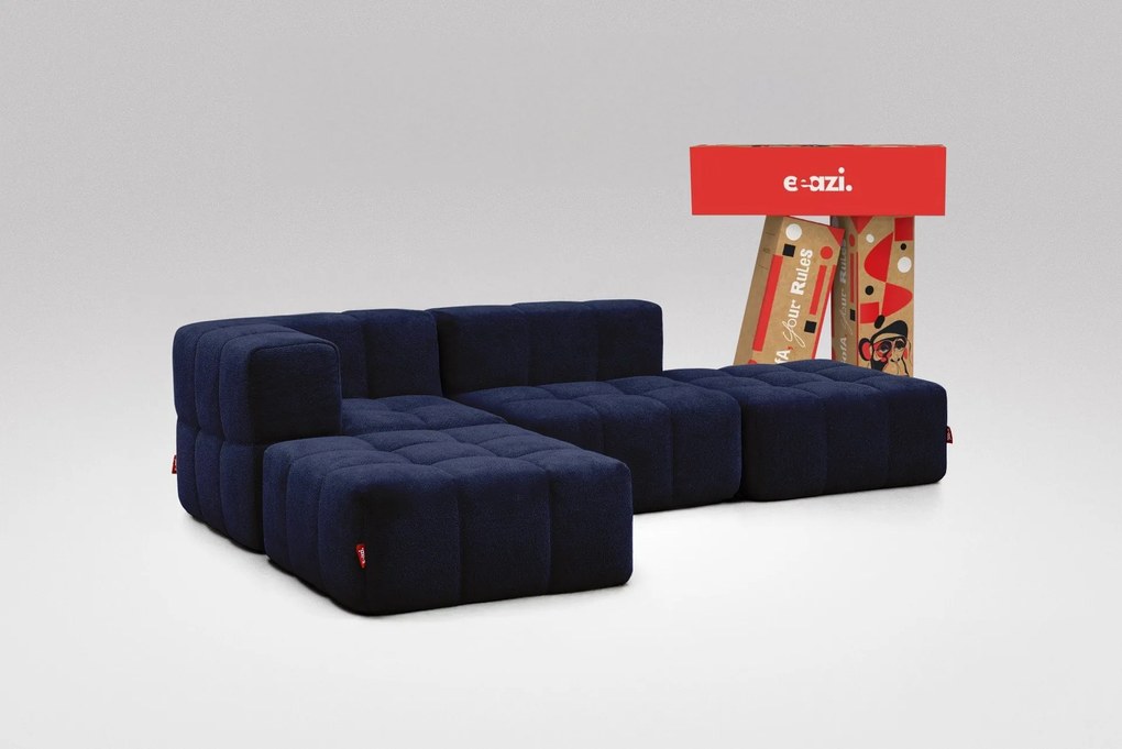 4 Teiliges Modulares Sofa – Blau