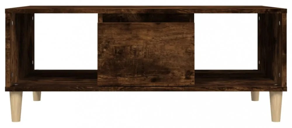 füstös tölgy színű fatermék dohányzóasztal 90x50x36,5 cm