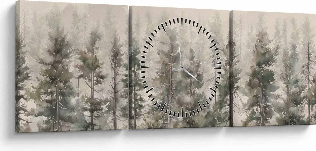 Kép - Fenyőerdő I., akvárium (órával) (90x30 cm)