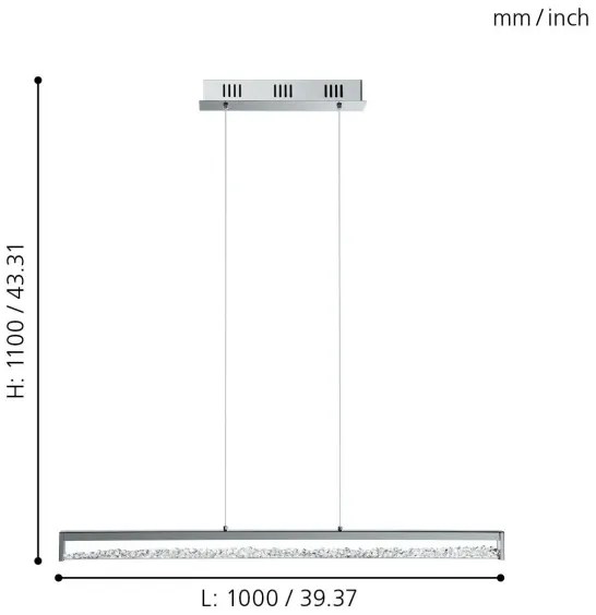 EGLO 90929 - LED Csillár zsinóron CARDITO 6xLED/6W/230V