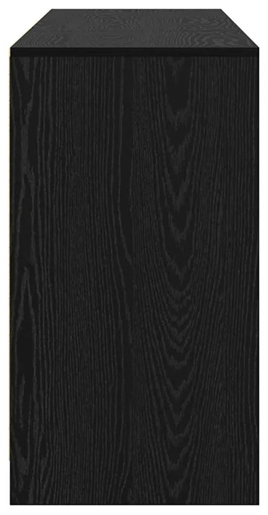 Széf 3 pcs Musta tammi 70 x 41 x 75 cm Faanyag