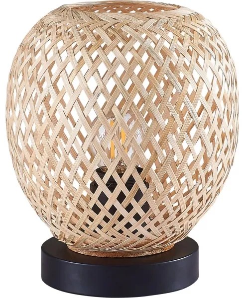 Asztali lámpa ZANZIBAR 1xE27/20W/230V átm. 18 cm bambusz