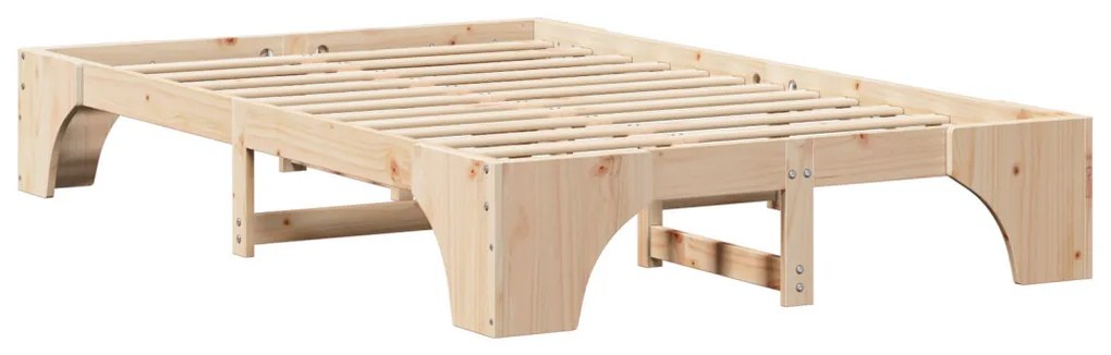 vidaXL Ágykeret Tömör fenyőfa 120 x 190 cm Tömör fenyőfa