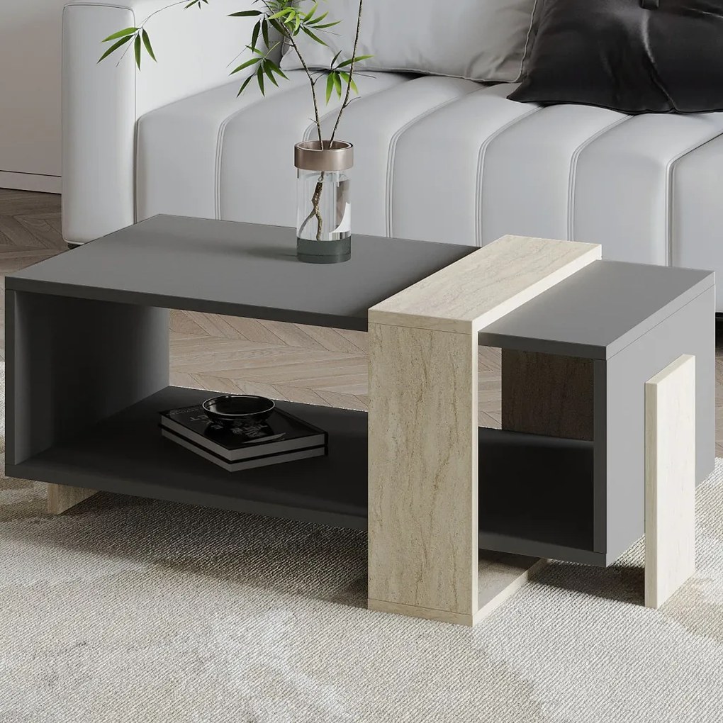 Meleni - Travertine, Anthracite