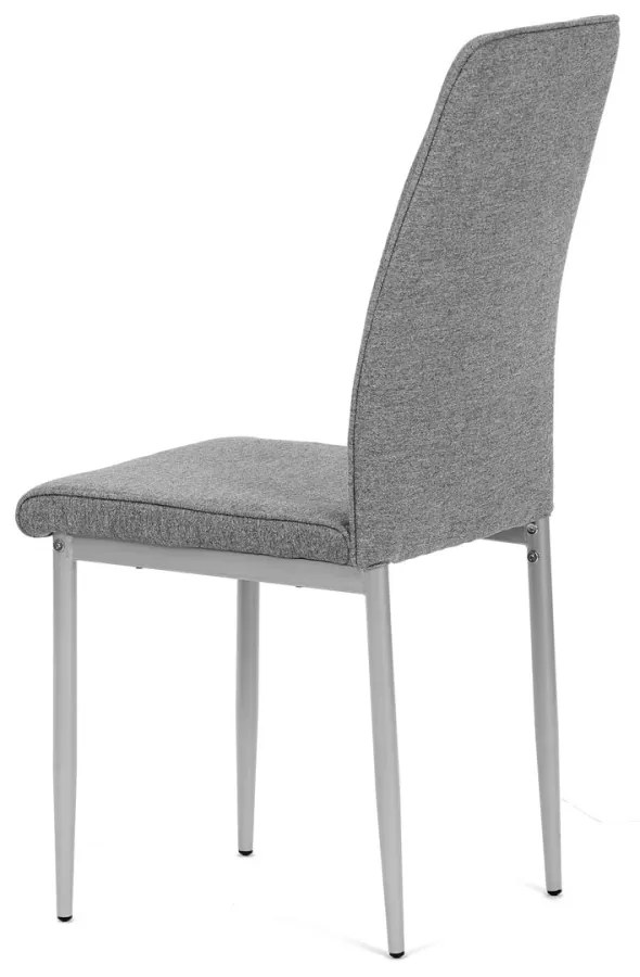 Scaun de sufragerie din țesătură cu picioare din metal gri DCL-379