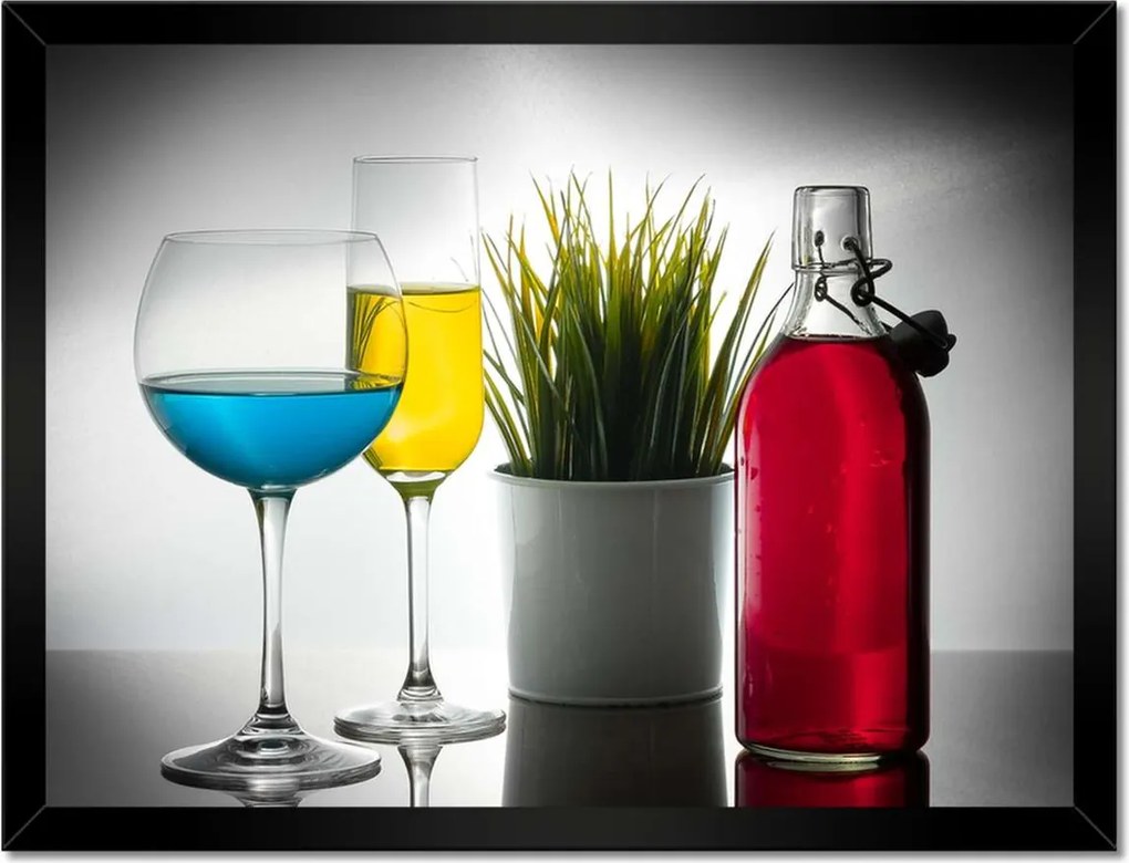 Poszterek keretben 40x30 Színes italok Italok
