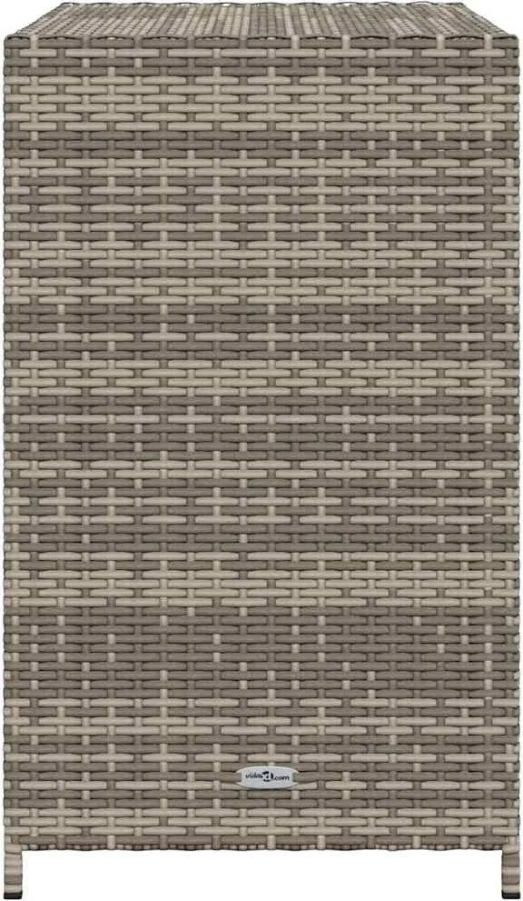 vidaXL szürke polyrattan kerti tárolószekrény 83x45x76 cm