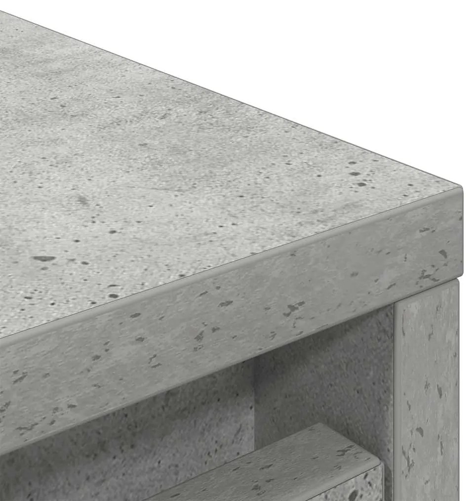 betonszürke szerelt fa cipőszekrény 57x34x76 cm