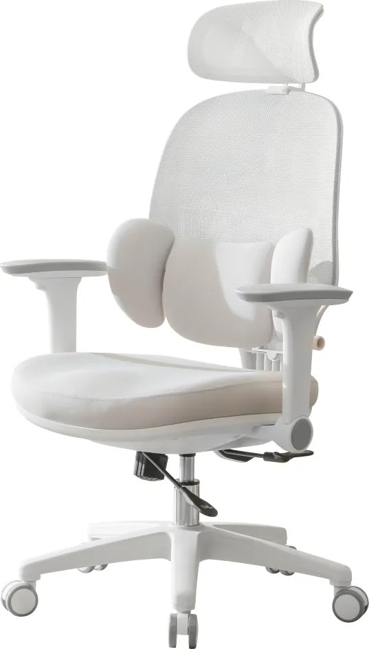 Irodai szék, szürke/fehér, ABRAMO