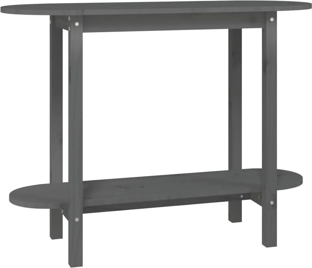 vidaXL szürke tömör fenyőfa tálalóasztal 110 x 40 x 80 cm