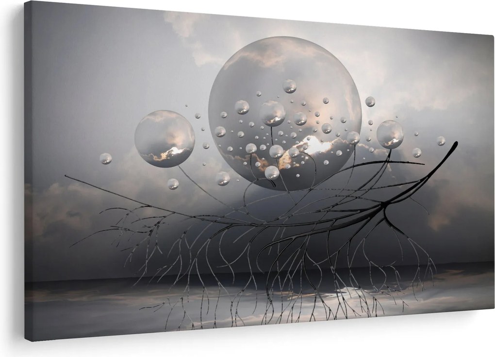 Absztrakt gömbök képe (90x60 cm)