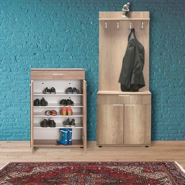 Cipősszekrény 108x73 cm barna