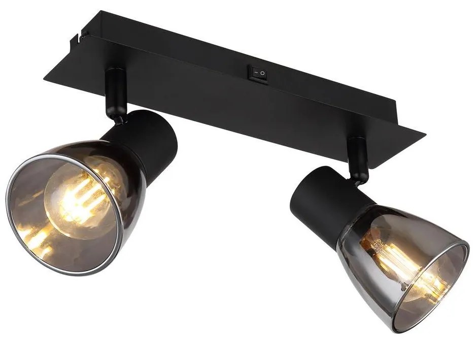 Globo 54307-2 - Fali spotlámpa CLAUDE 2xE14/40W/230V fekete