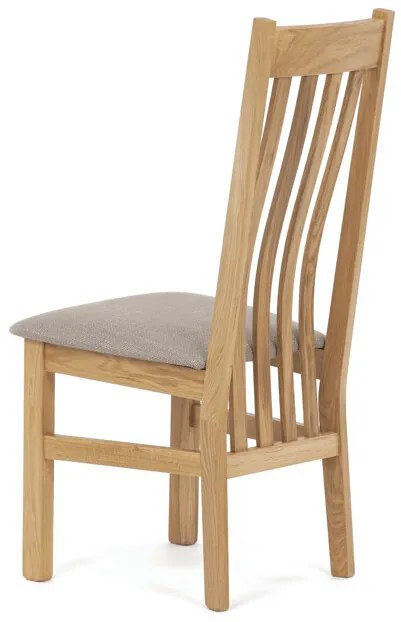 Natúr Tömörfa Étkezőszék, Bézs Üléssel. C-2100 CRM2