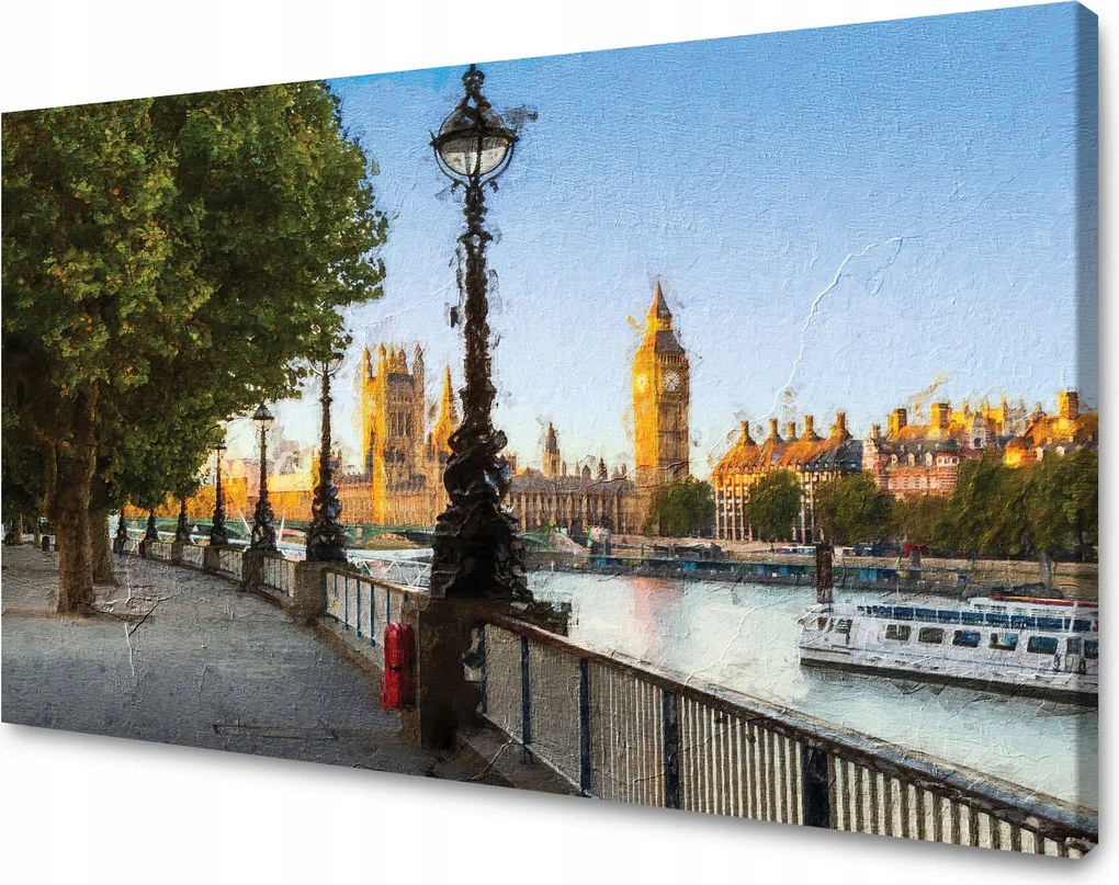 Vászonkép Pasztell London Big Ben 70x50 cm Ajándéknak is tökéletes