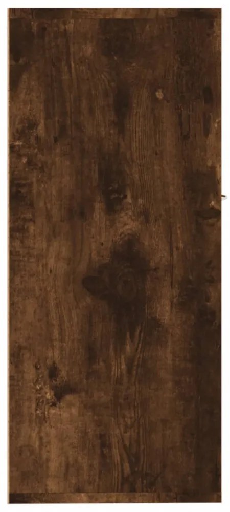 füstös tölgy színű szerelt fa tálalószekrény 88x30x70 cm