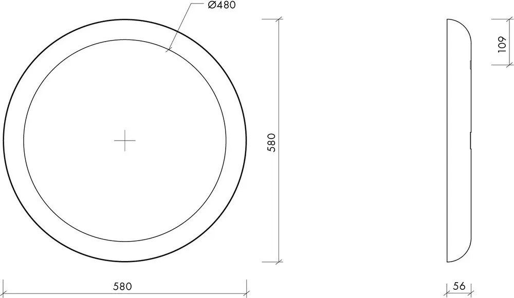 Fali tükör ø 58 cm Allo – noo.ma