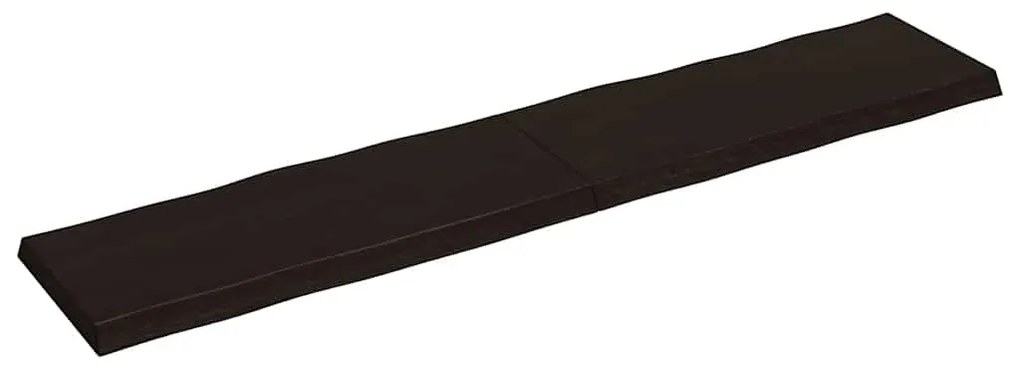 sötétbarna kezelt tömör asztallap 200x40x(2-6) cm