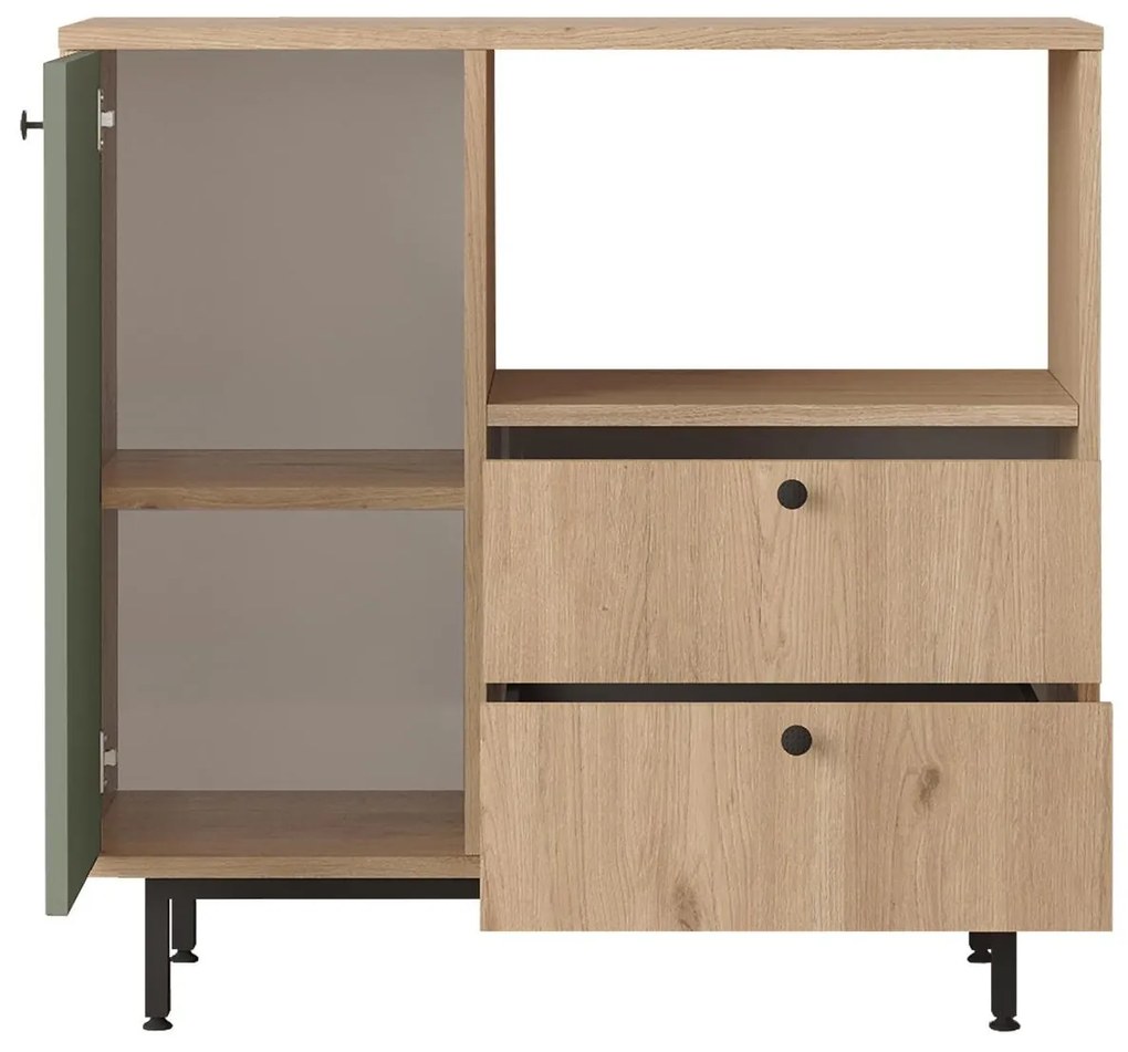 Komód Rebutia 1 (tölgy + zöld) . 1102494
