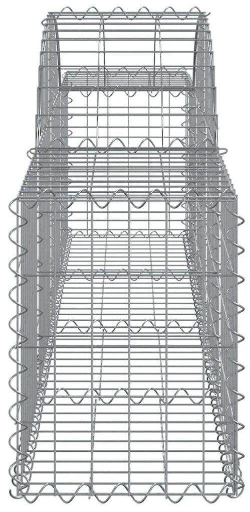14 db íves horganyzott vas gabion kosár 200x30x40/60 cm