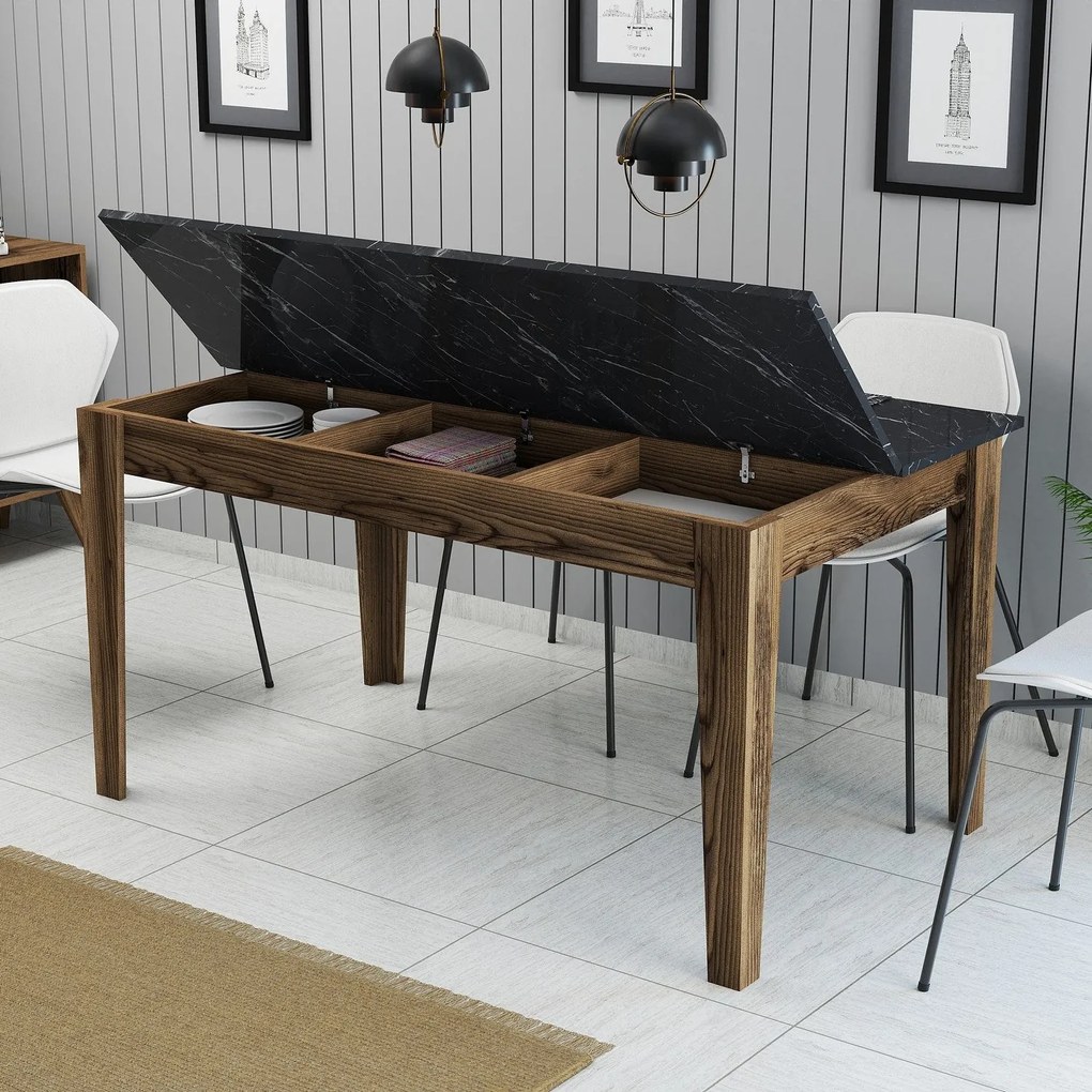 Étkező asztal Milan 518 - Walnut, Black