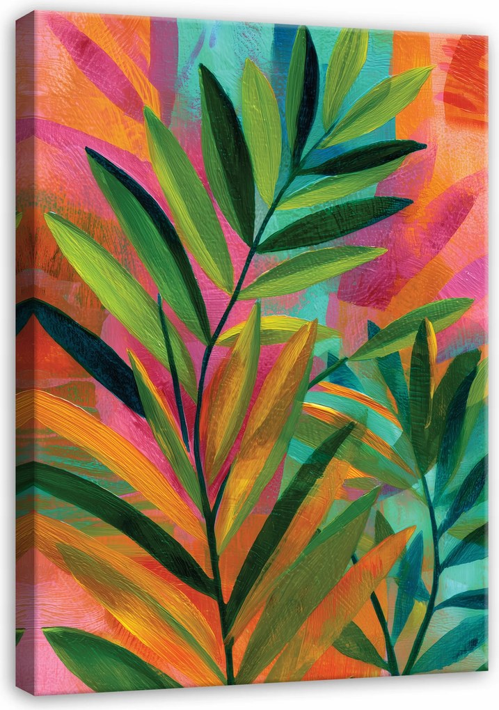 Vászonkép Levelek Absztrakt Art Deco Nappali Hálószoba 60x40