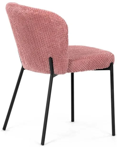 Étkezőszék rózsaszín bouclé szövettel. CT-W1077 PINK2