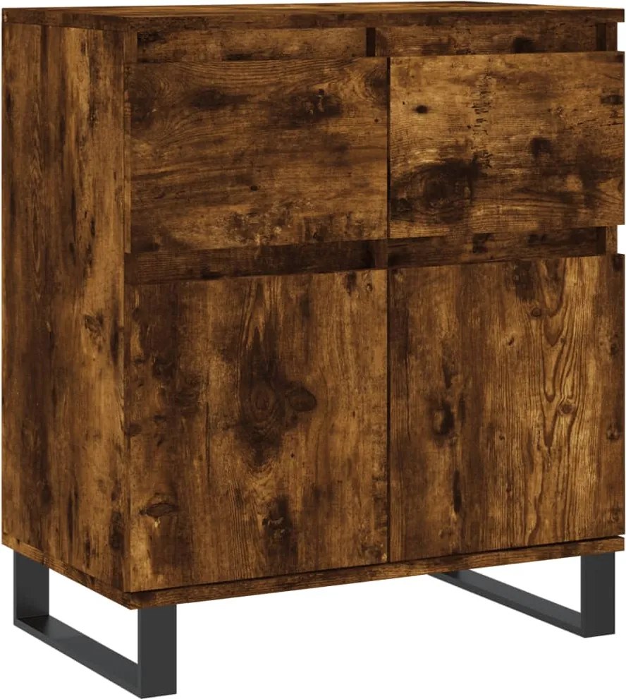 vidaXL füstös tölgy színű szerelt fa tálalószekrény 60 x 35 x 70 cm