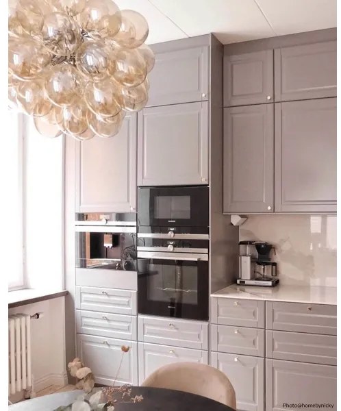 ByRydens 4200440-5503 - Csillár zsinóron GROSS 8xG9/4W/230V füstös/barna