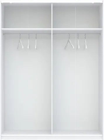 BERNO ruhásszekrény, 150 cm | Fehér + Kasmír