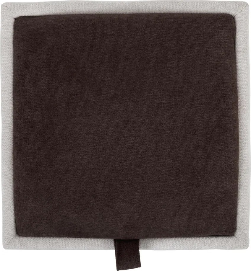 Box puff - K08/K07 szövet - krém/barna R