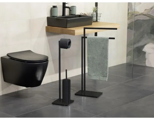 WENKO 71555800 - Törölközőtartó RECCO 48x80,5 cm fekete