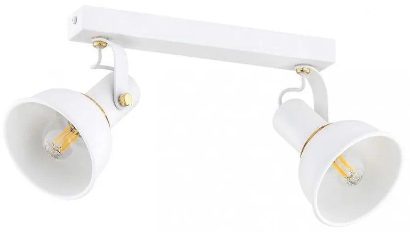 Argon 7036 - Spotlámpa TWIST 2xE14/7W/230V fehér/arany