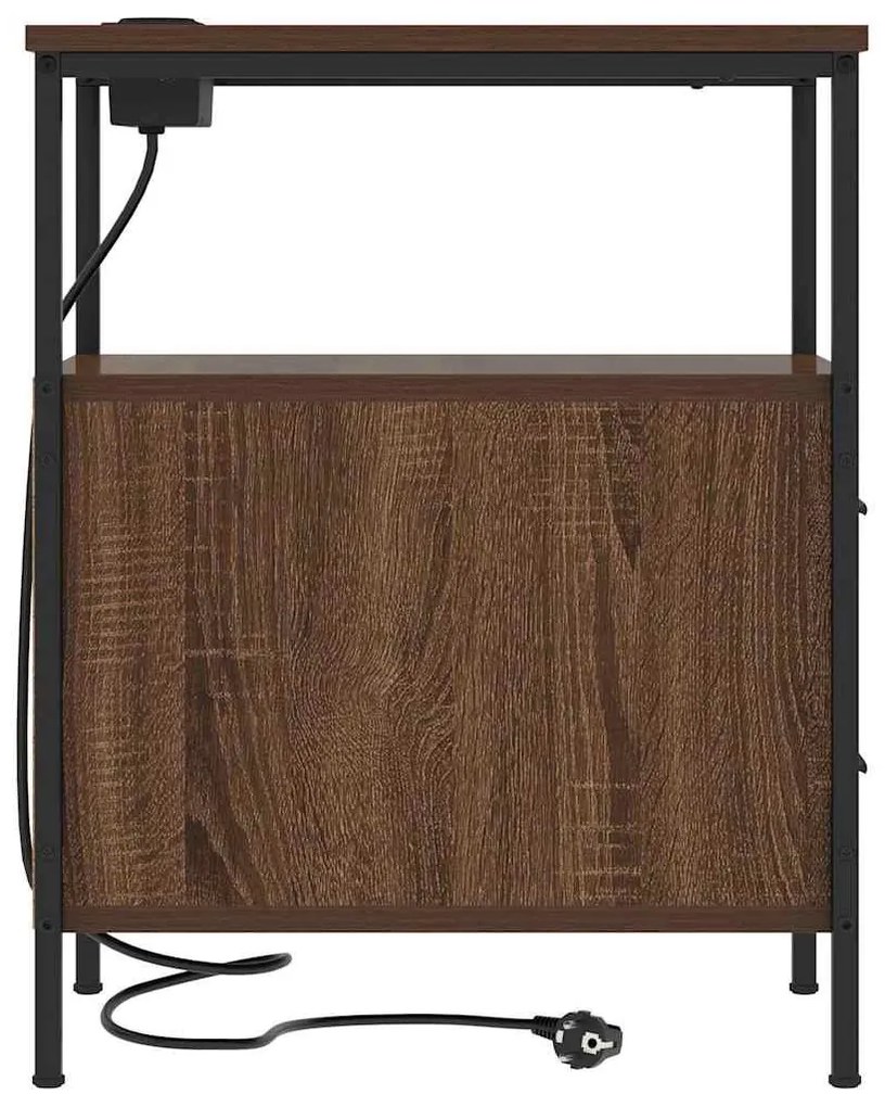 Éjjeli Szekrények 2 pcs barna tölgy 30 x 48 x 61 cm Faanyag