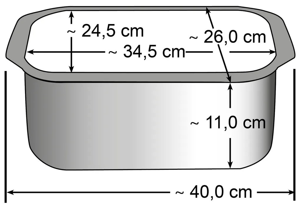 Elo 82840 Basic Sütőedény üvegfedővel és aromásfogantyúval Raffinesse 40 x 26 cm