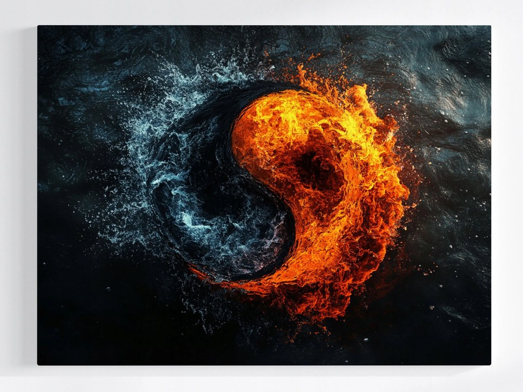Poszter Yin Yang Tűz Víz Harmónia Egyensúly Zen 80x60