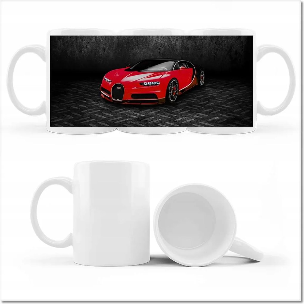 Nyomott mintás bögre Piros sportautó