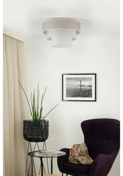 Brilagi - Mennyezeti lámpa ALASKA LUNETA 1xE27/15W/230V átm. 45 cm szürke/krémes