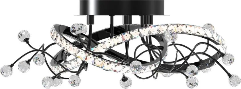 ZUMA LINE MX3481-1S-3BCT MAIA Kristály Mennyezeti Lámpa Fekete LED IP20