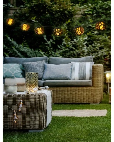 LED napelemes lánc 3,8m 8xLED/1,2V 600 mAh