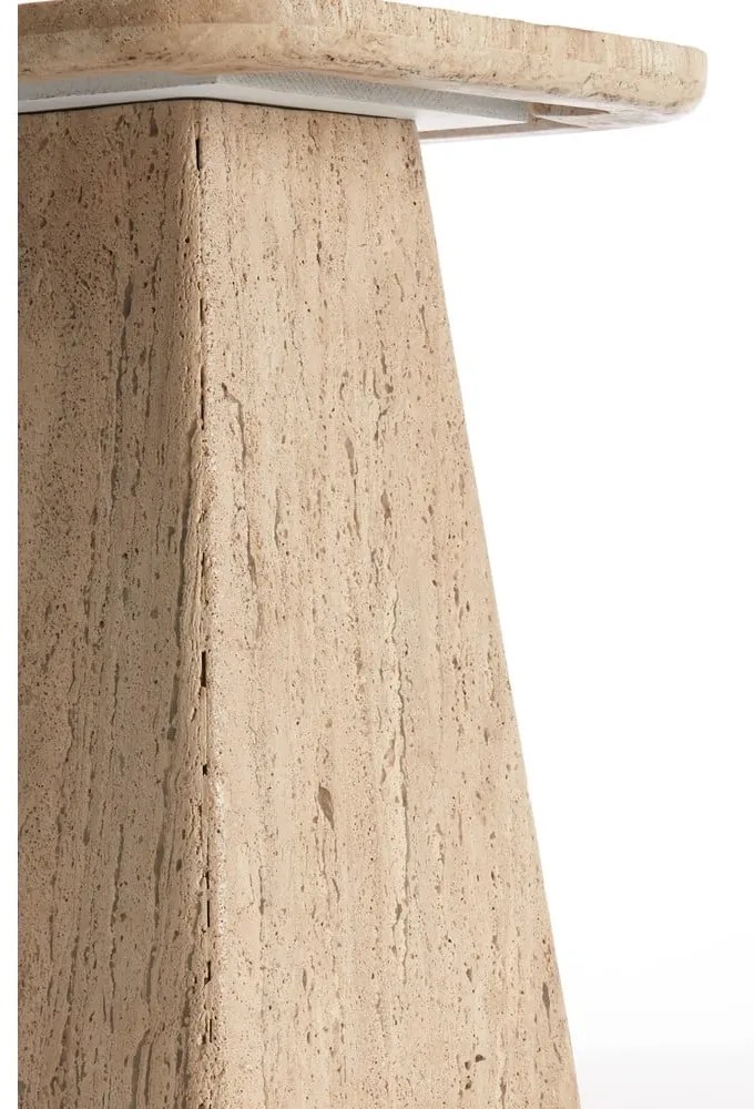 Tárolóasztal kő asztallappal 40x40 cm Kepami – Light &amp; Living