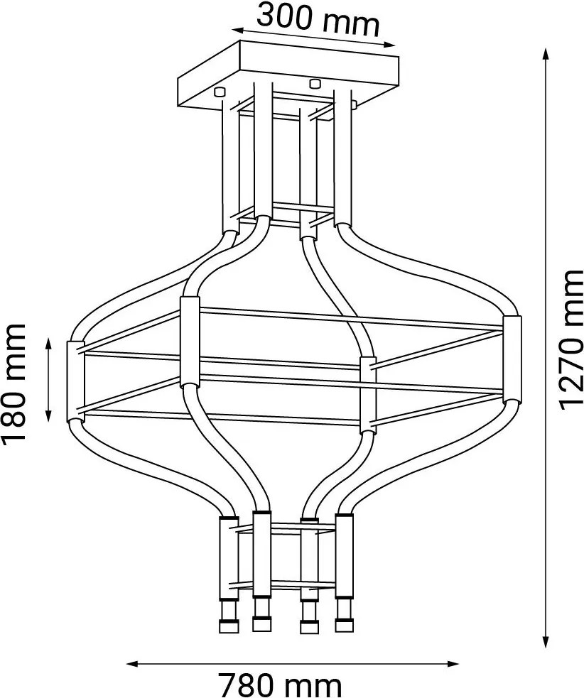 ANTIGO 9054 ALHA Modern Led Függesztett Lámpa Fekete LED IP20