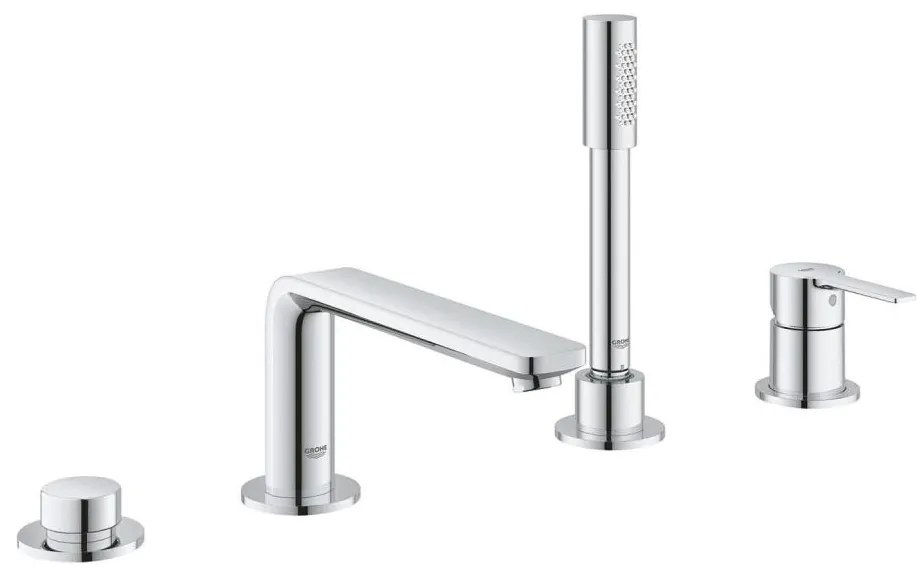 GROHE 19577001 - LINEARE négylyukas kádcsaptelep kombináció, fényes króm