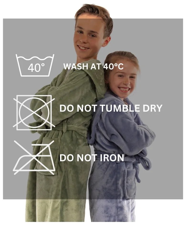 Barna mikroplüss gyerek fürdőköpeny, 134-140 Delux – Tiseco Home Studio