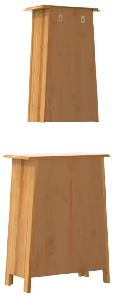 2 részes tömör fenyőfa fürdőszobai bútorszett
