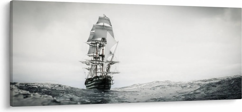 Kép - Egy hajó az óceánon (120x50 cm)