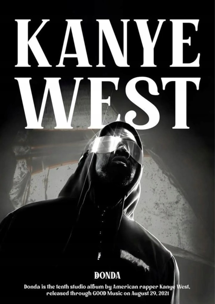 Poszter 21x30 cm Kanye West Ye